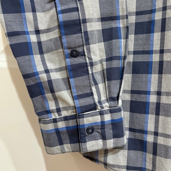 NWOT Men's North Face Snap Button Down Plaid Shirt Size Medium - Picture 3 of 6